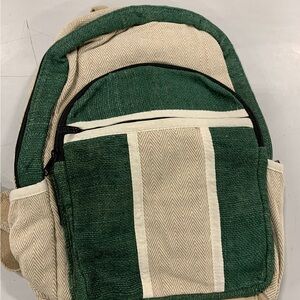 Ruana Unisex Lightweight 100% Natural Hemp Handmade Backpack